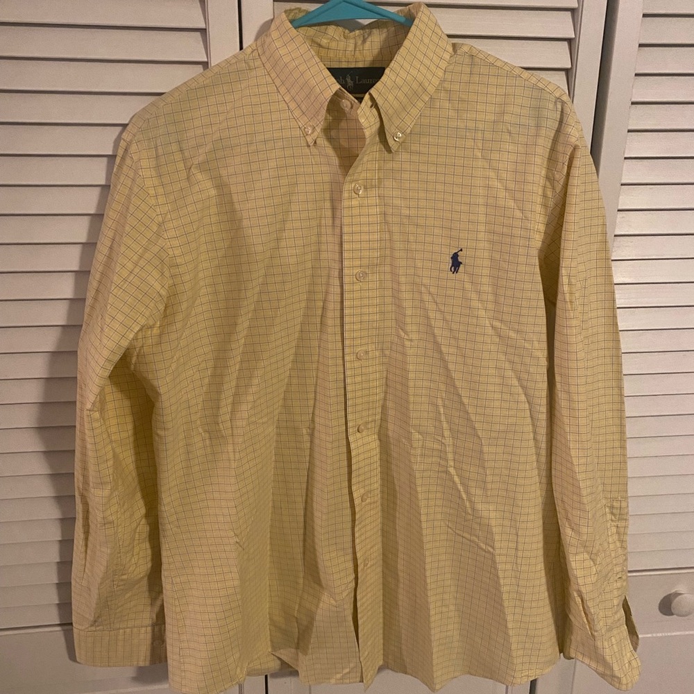 Yellow Men’s Polo Button Up Shirt